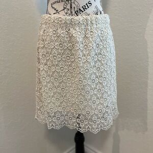 H&M Lace Crochet Floral Print Mini Skirt
